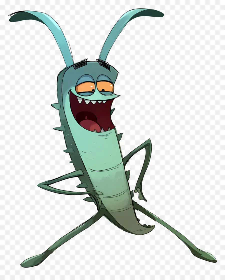 Plankton，Karakter Kartun Hijau PNG