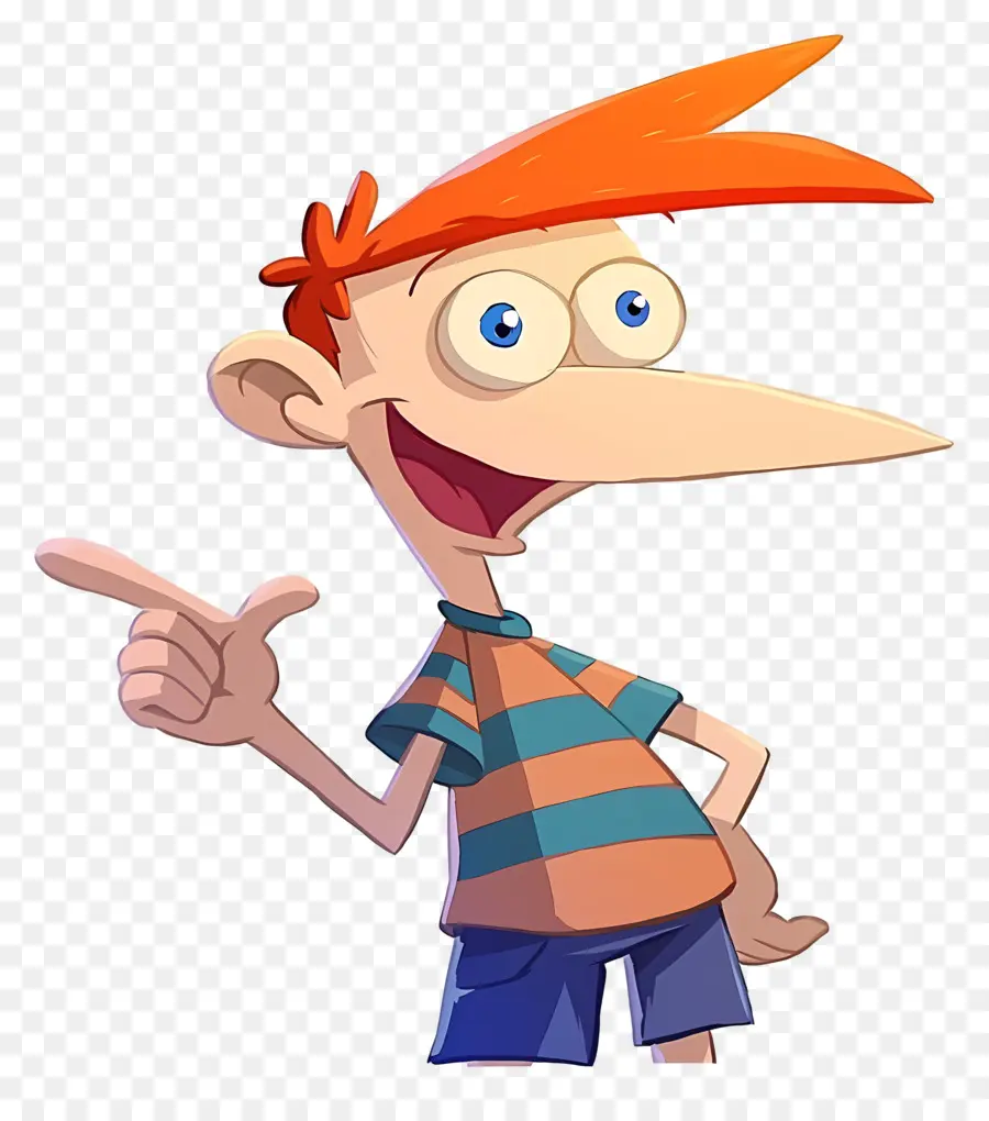 Phineas Flynn，Bocah Kartun Dengan Rambut Oranye PNG