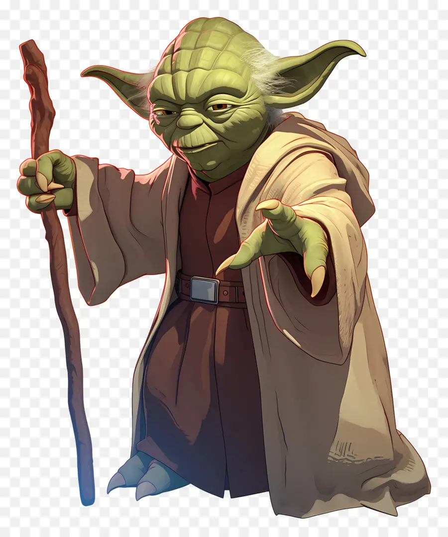 Yoda，Alien Hijau Yang Bijaksana PNG