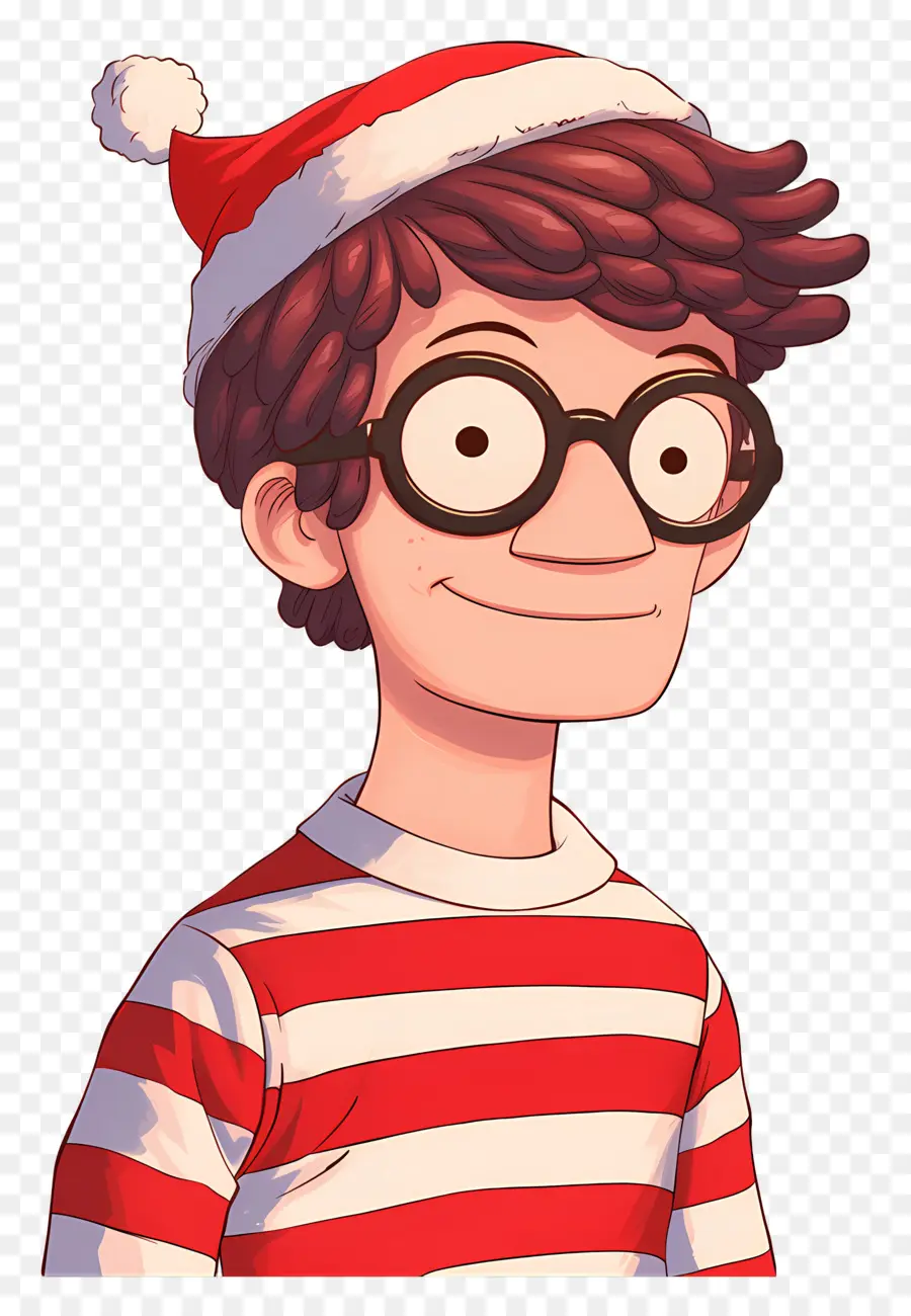 Waldo，Karakter Kemeja Bergaris PNG