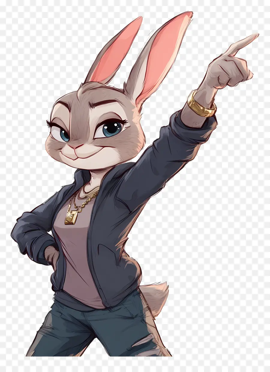 Judy Hopps，Kelinci Kartun Menunjuk PNG