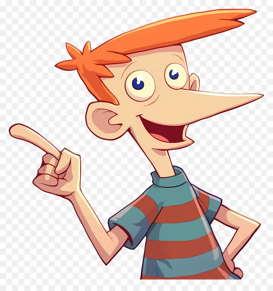 Phineas Flynn，Bocah Kartun Dengan Rambut Oranye PNG