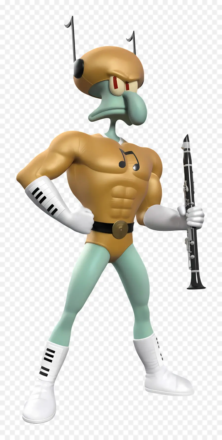 Tentakel Squidward，Squidward Pahlawan Super PNG