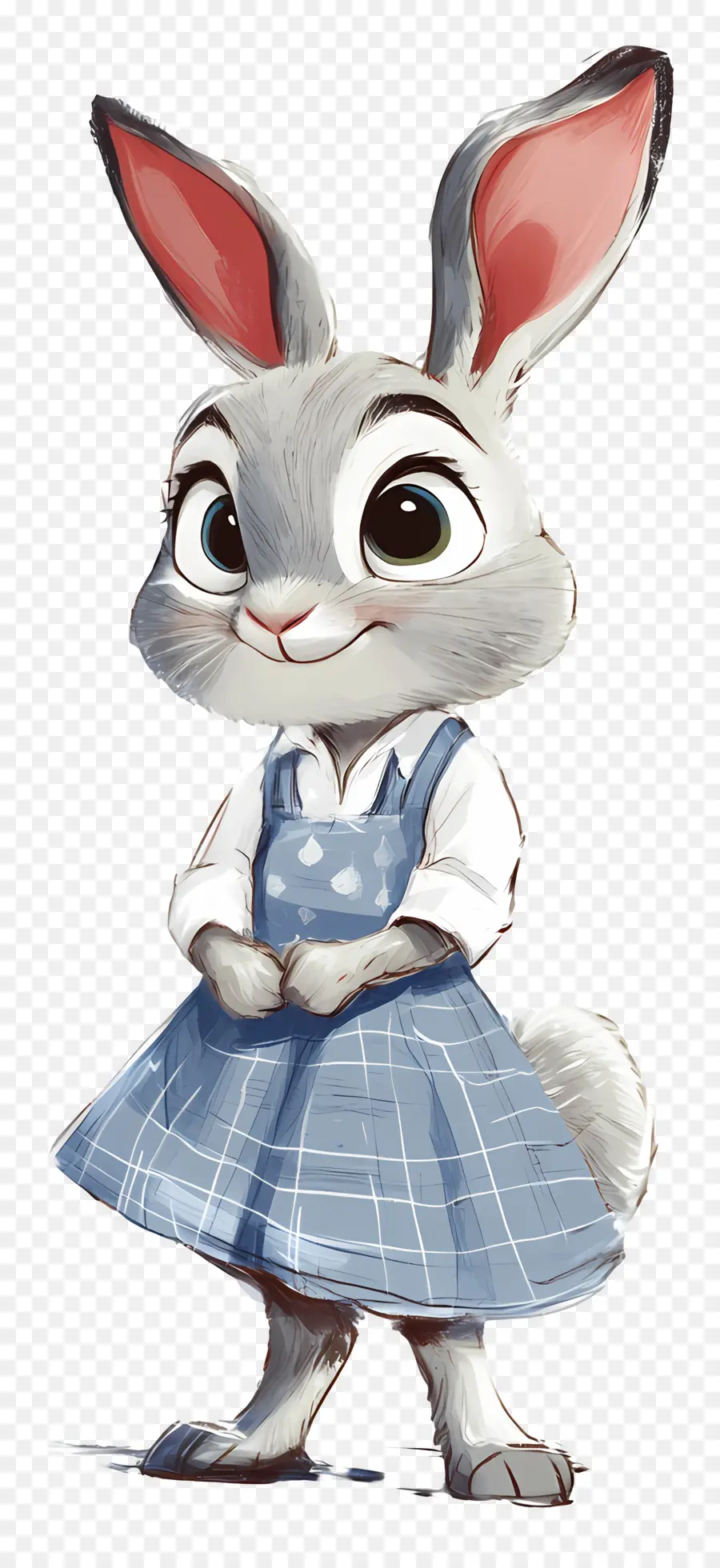 Judy Hopps，Kelinci Kartun Dengan Gaun Biru PNG