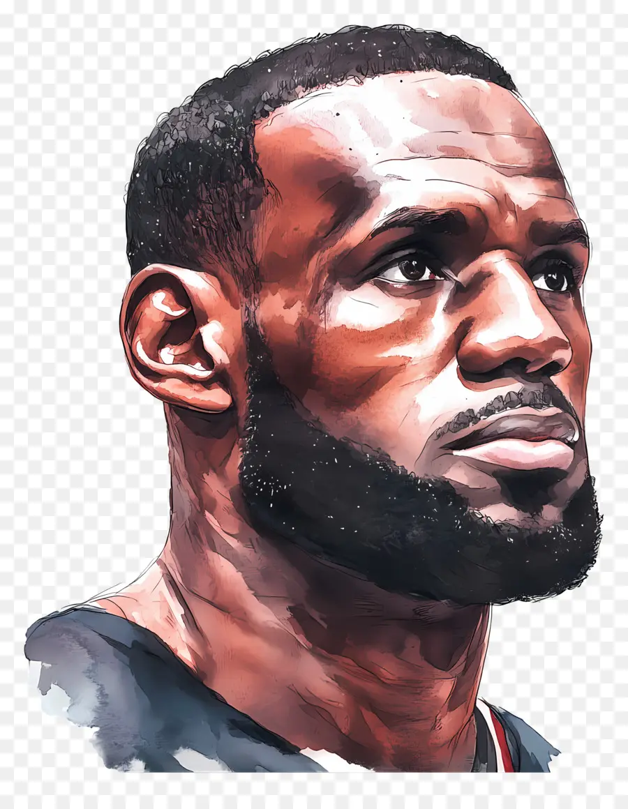 Lebron James，Potret Artistik PNG