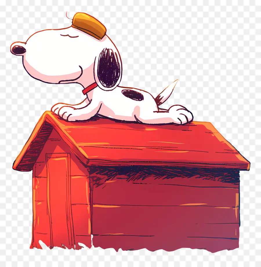 Snoopy Sedang Tidur，Anjing Kartun PNG