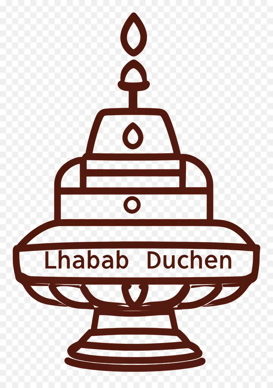 Lhabab Duchen，Garis Besar Stupa PNG