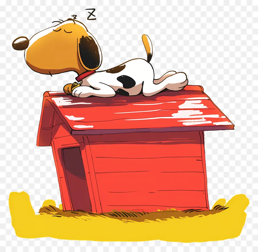 Snoopy Sedang Tidur，Anjing Kartun PNG