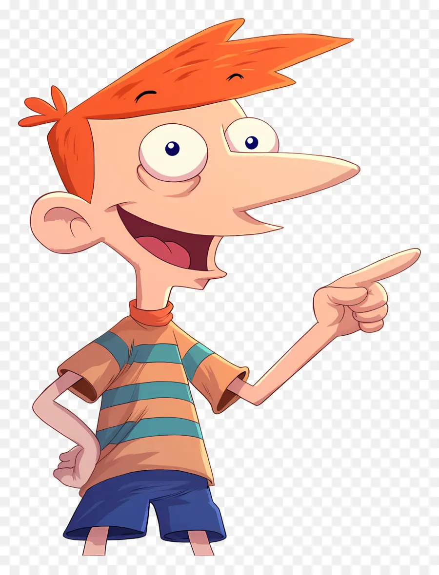 Phineas Flynn，Bocah Kartun Dengan Rambut Oranye PNG