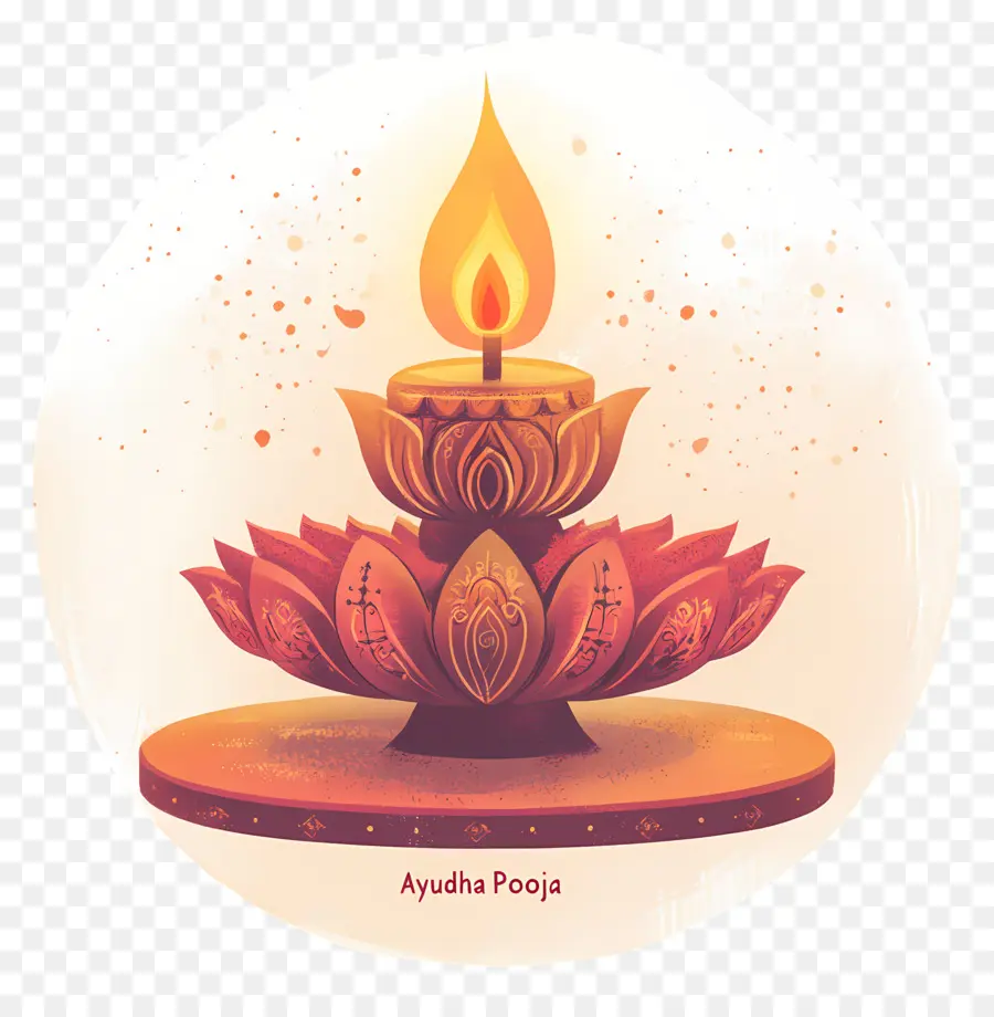 Ayudha Pooja，Lampu Di Lotus PNG