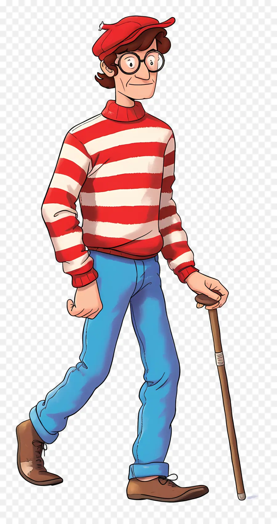 Waldo，Karakter Kemeja Bergaris PNG