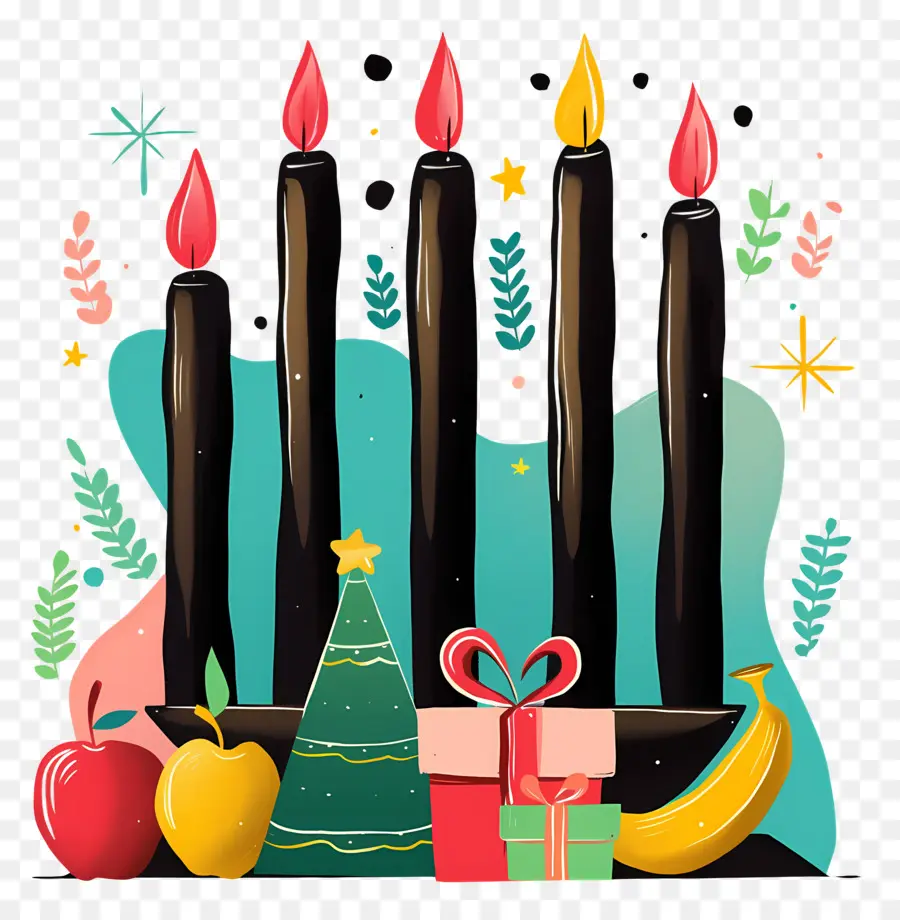 Selamat Kwanzaa，Lilin Hitam PNG