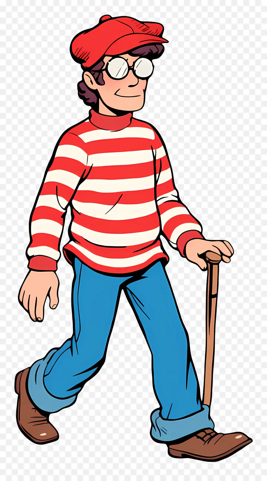 Waldo，Karakter Kemeja Bergaris PNG