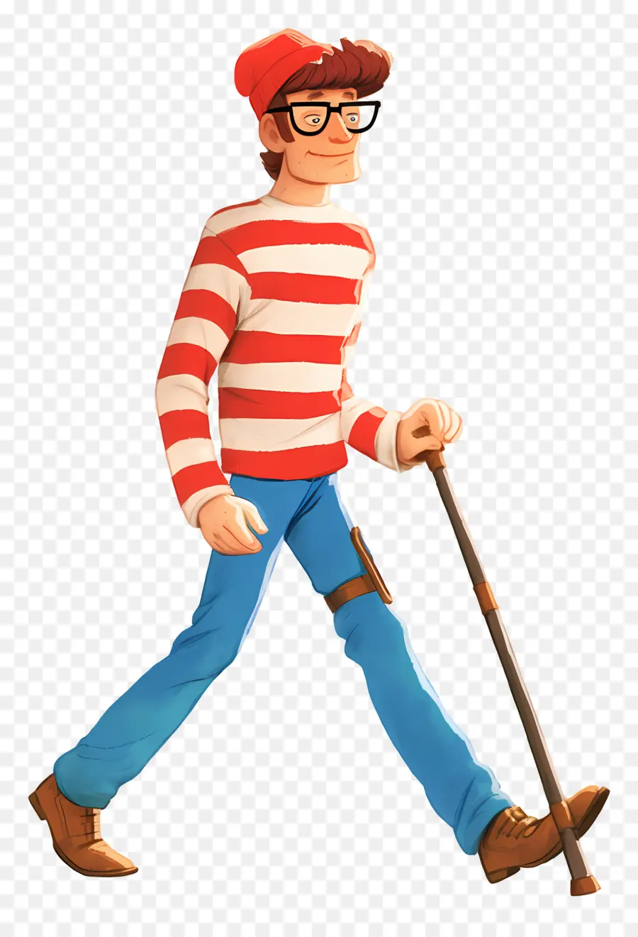 Waldo，Karakter Kemeja Bergaris PNG