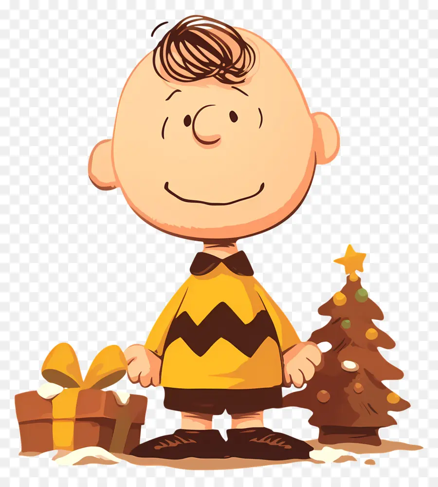 Charlie Brown，Bocah Kartun Berkemeja Kuning PNG