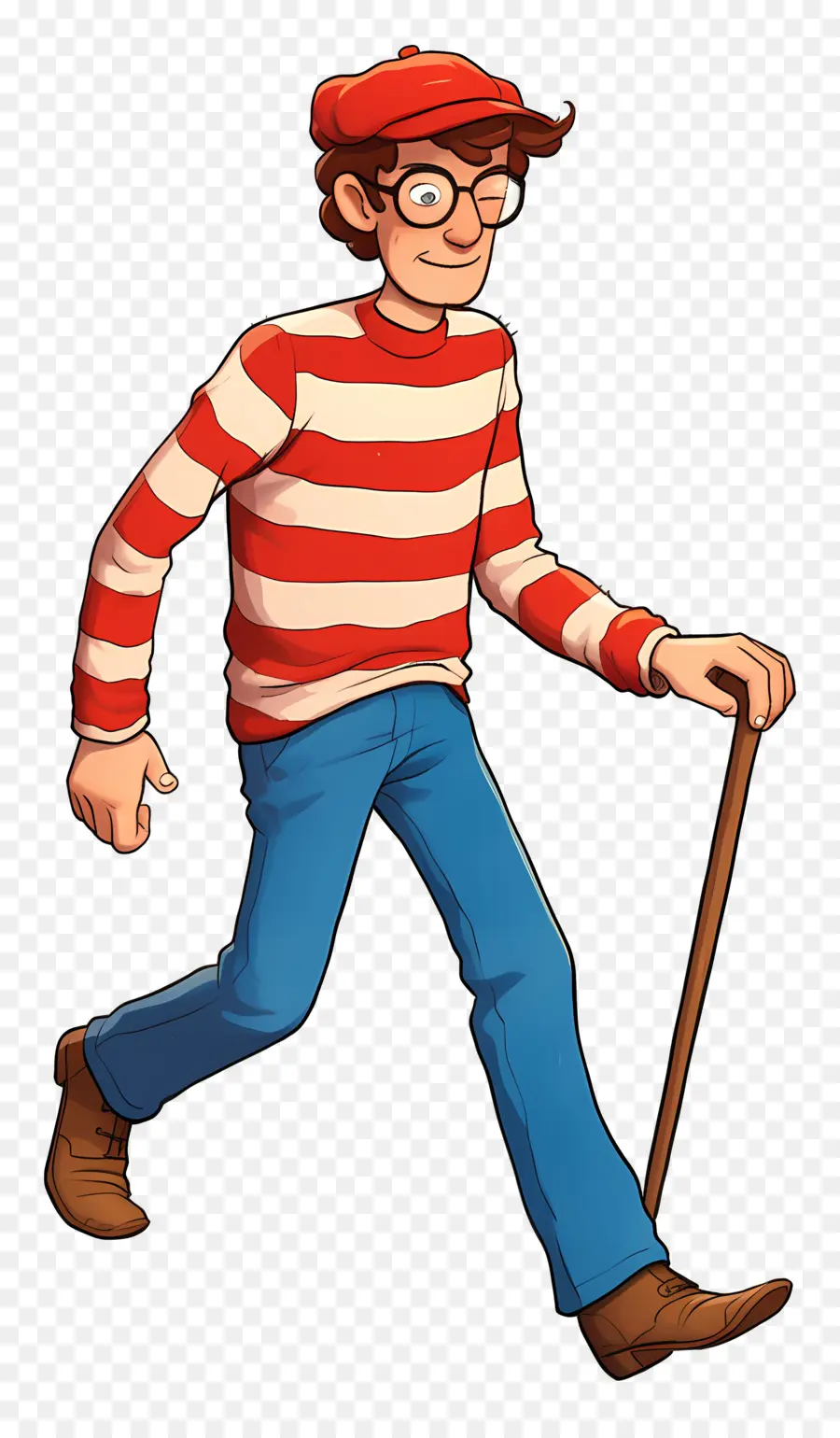 Waldo，Karakter Kemeja Bergaris PNG