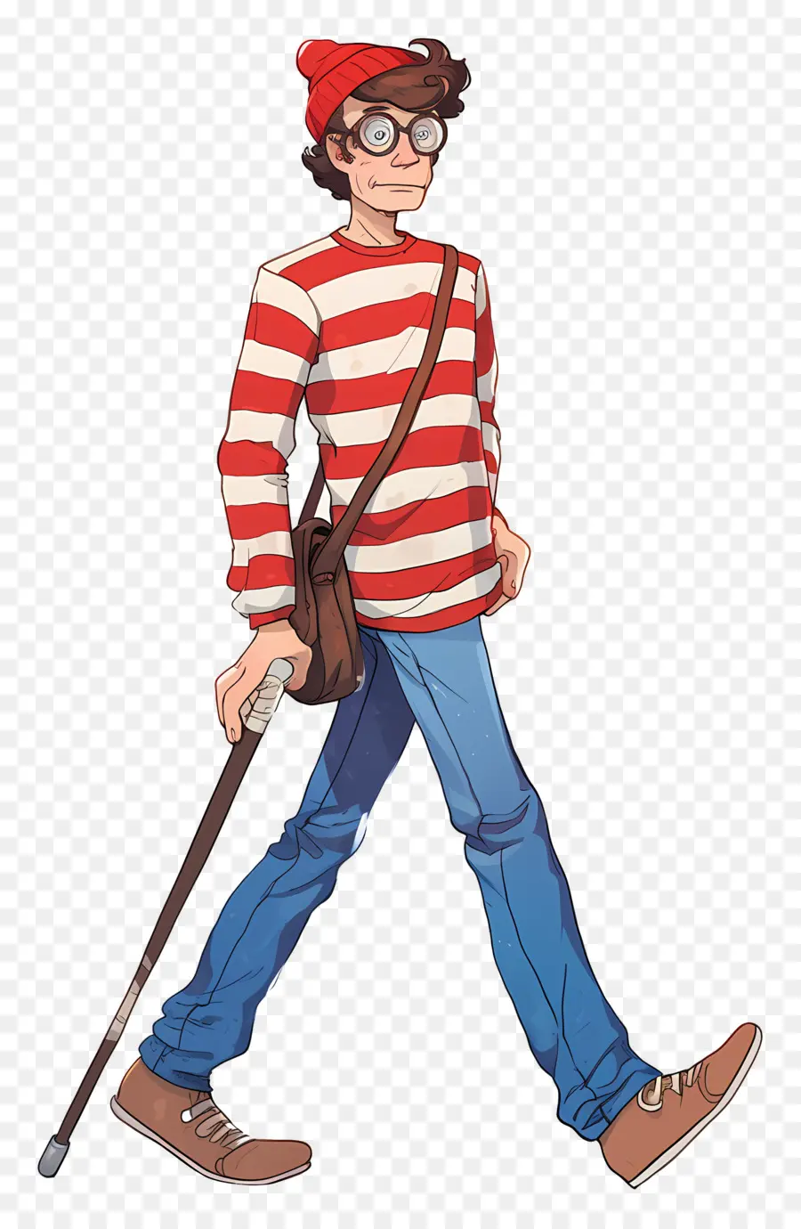 Waldo，Karakter Kemeja Bergaris PNG