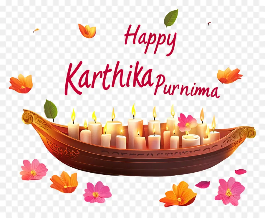 Karthika Purnima，Perahu Hias Dengan Lilin PNG