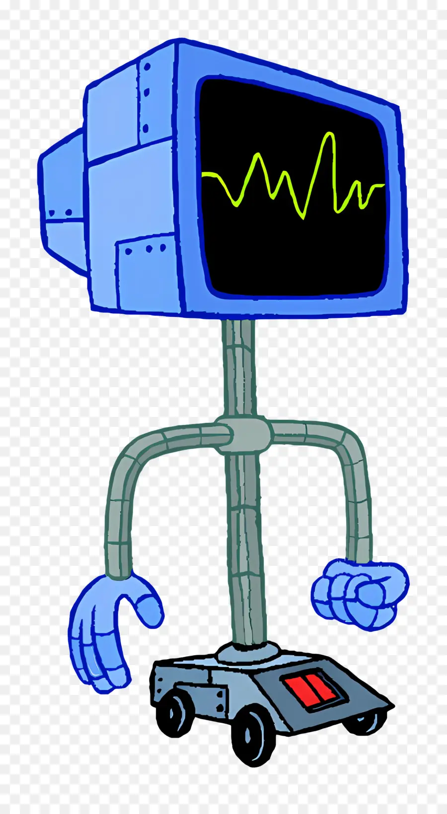 Karen Plankton，Robot Dengan Kepala Monitor PNG