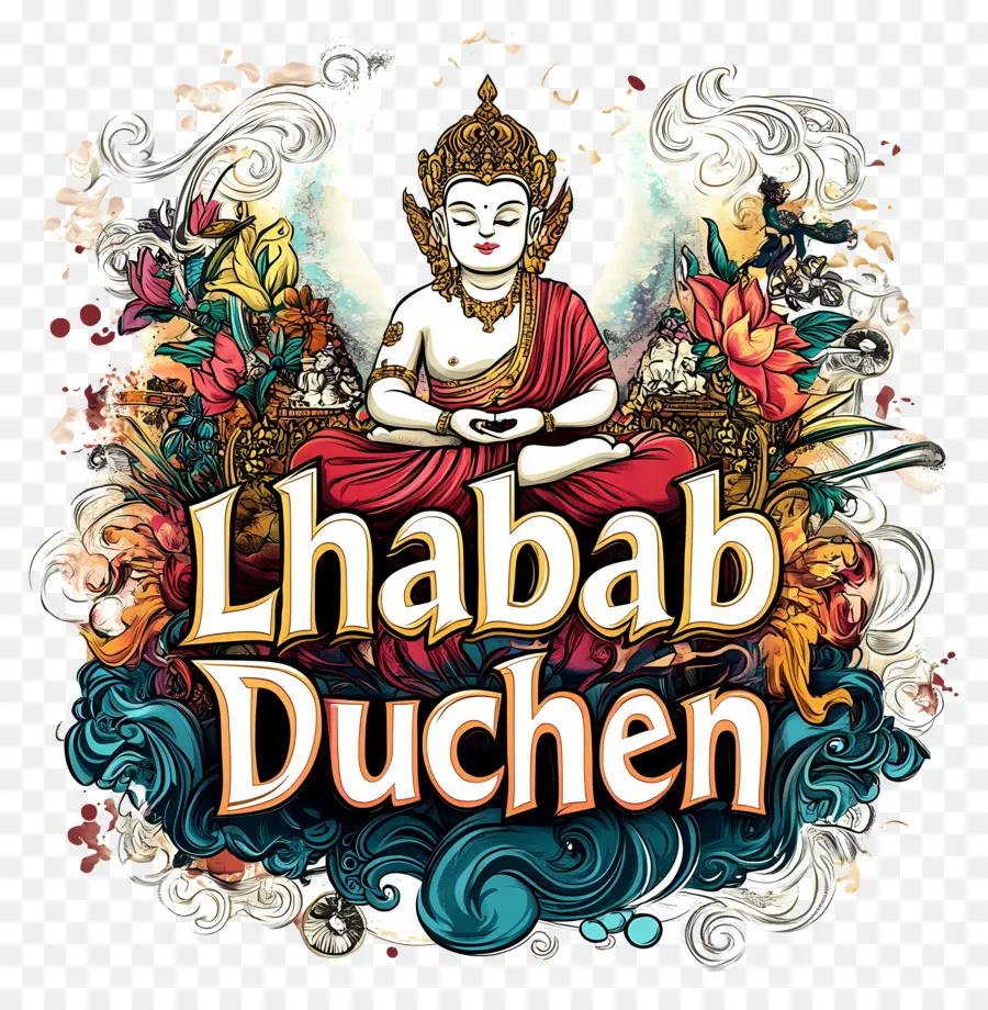 Lhabab Duchen，Ilustrasi Buddha PNG