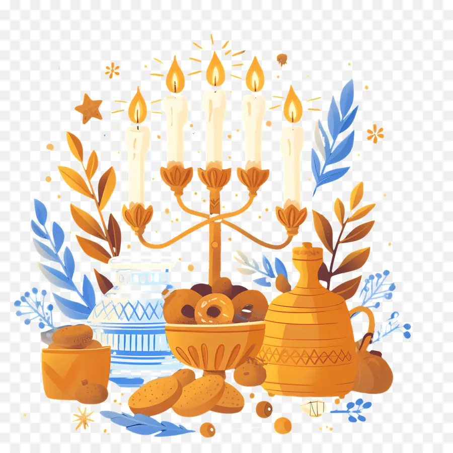 Hanukkah，Menorah PNG