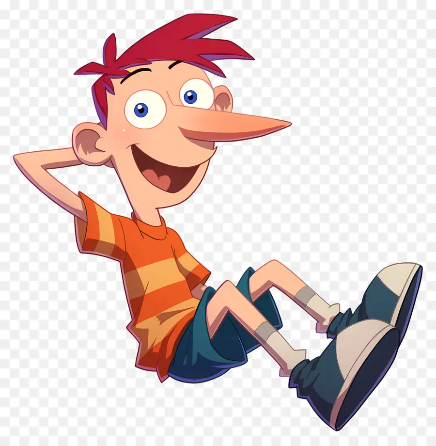 Phineas Flynn，Bocah Kartun Dengan Rambut Oranye PNG