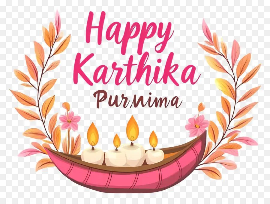 Karthika Purnima，Perahu Hias Dengan Lilin PNG