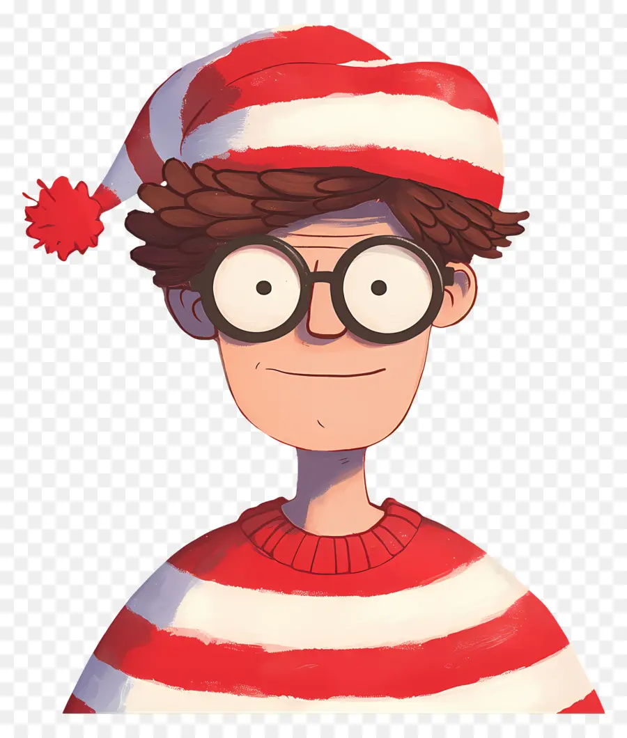 Waldo，Karakter Topi Bergaris PNG