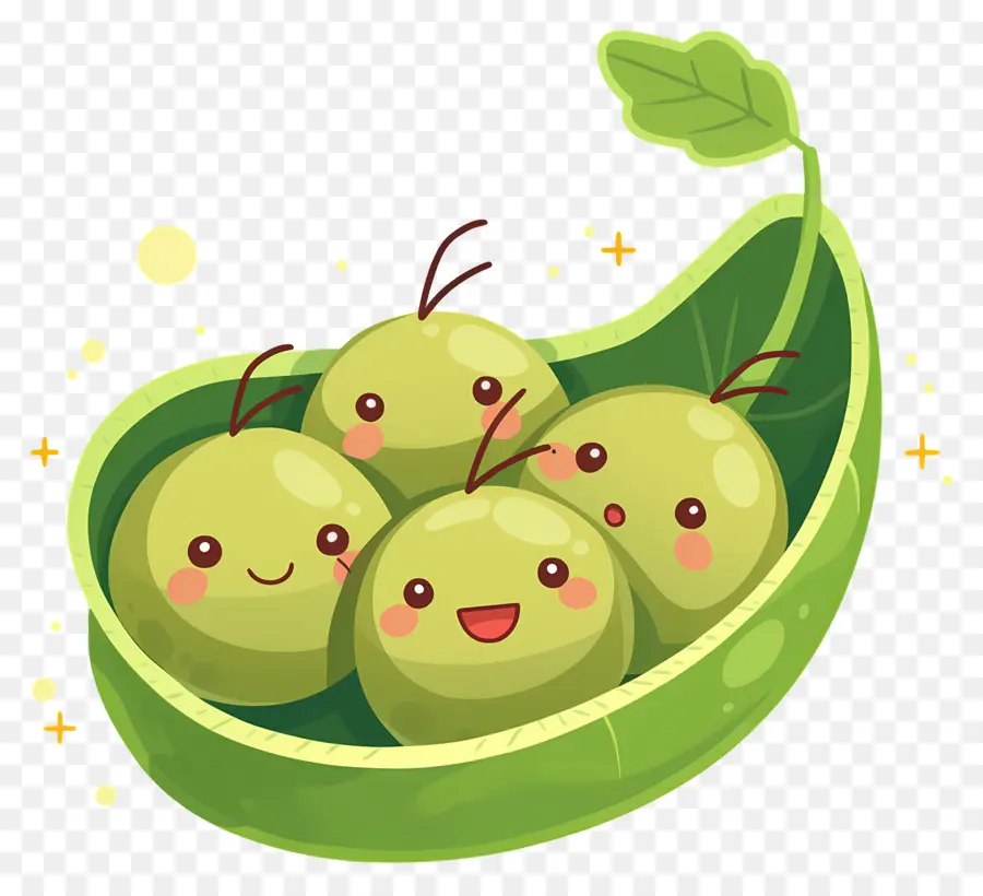 Kacang Polong Kawaii，Selamat Kacang Polong PNG