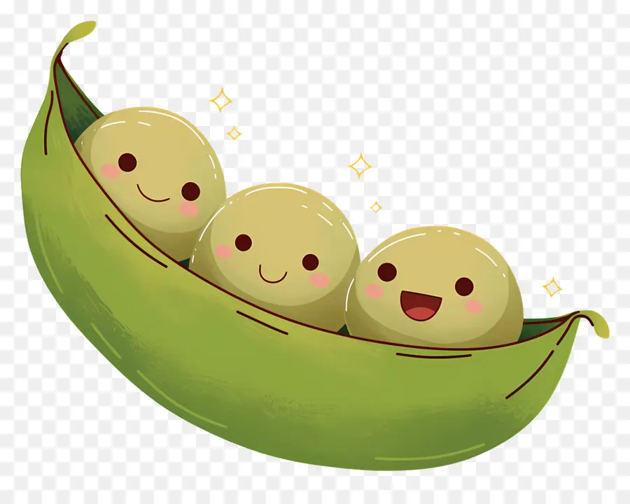 Kacang Polong Kawaii，Selamat Kacang Polong PNG