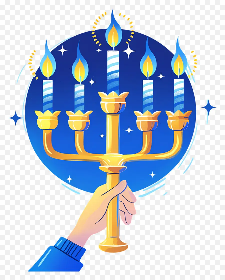 Menorah Hanukkah，Hanukkah Menorah PNG