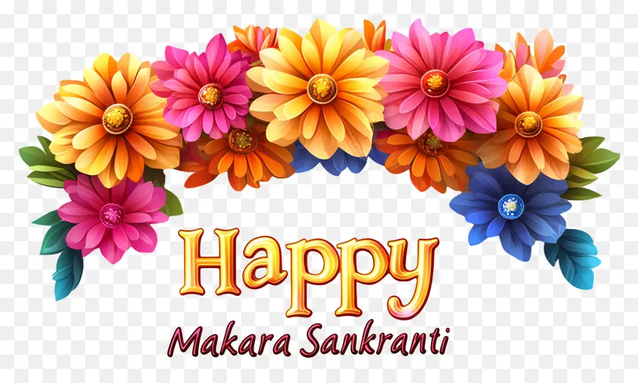 Makar Sankranti，Rangkaian Bunga PNG