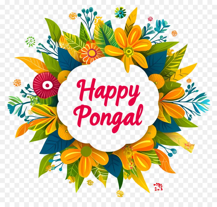 Selamat Pongal，Karangan Bunga PNG