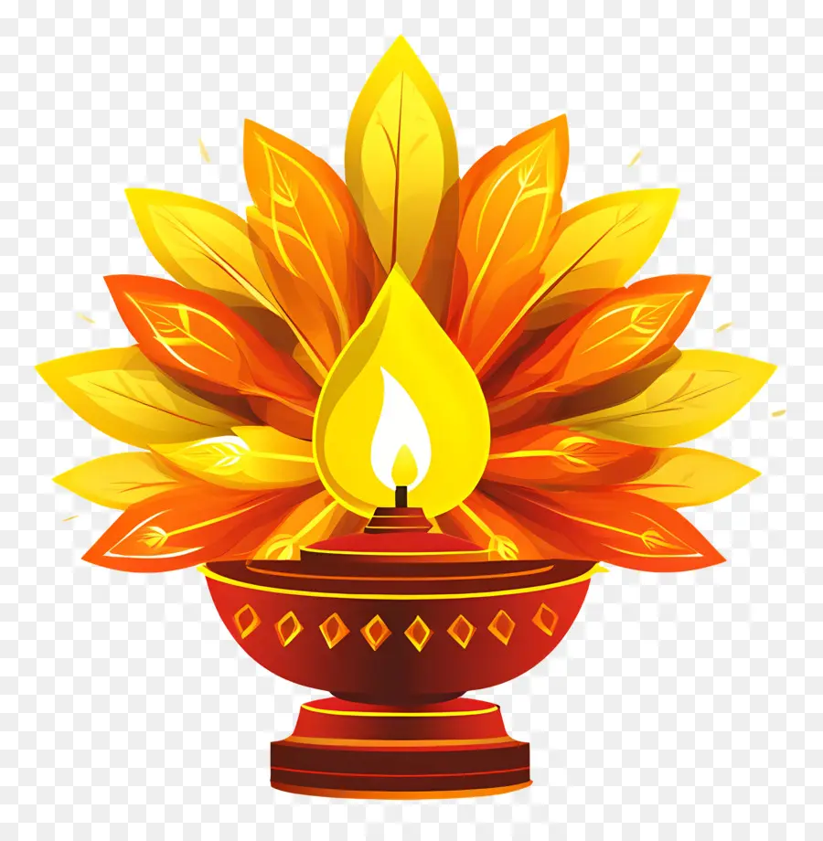 Selamat Pongal，Lampu Dengan Daun PNG