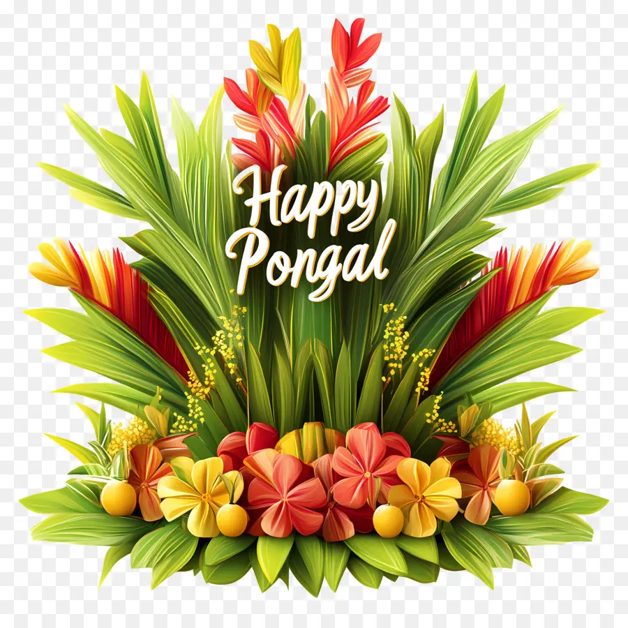 Selamat Pongal，Rangkaian Bunga PNG