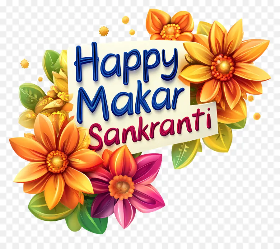 Selamat Makar Sankranti，Bunga PNG