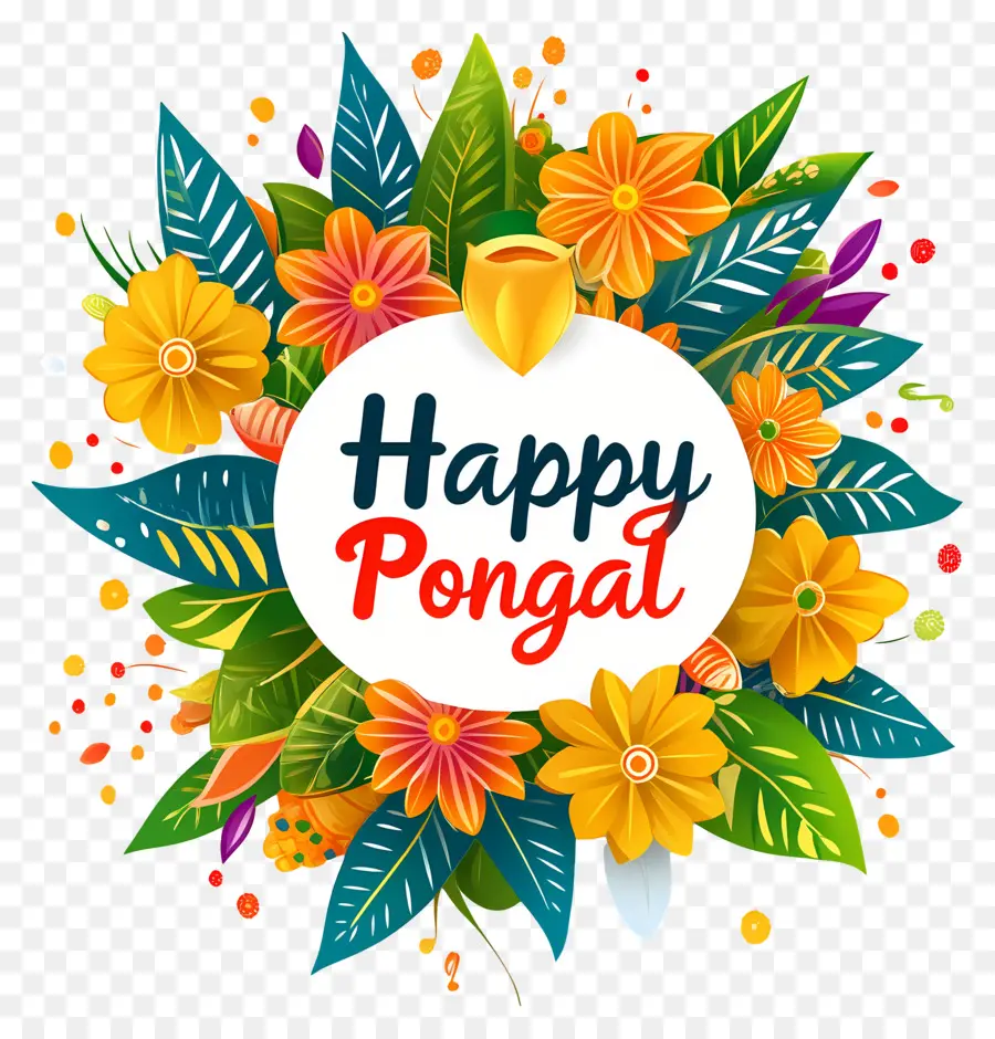 Selamat Pongal，Karangan Bunga PNG