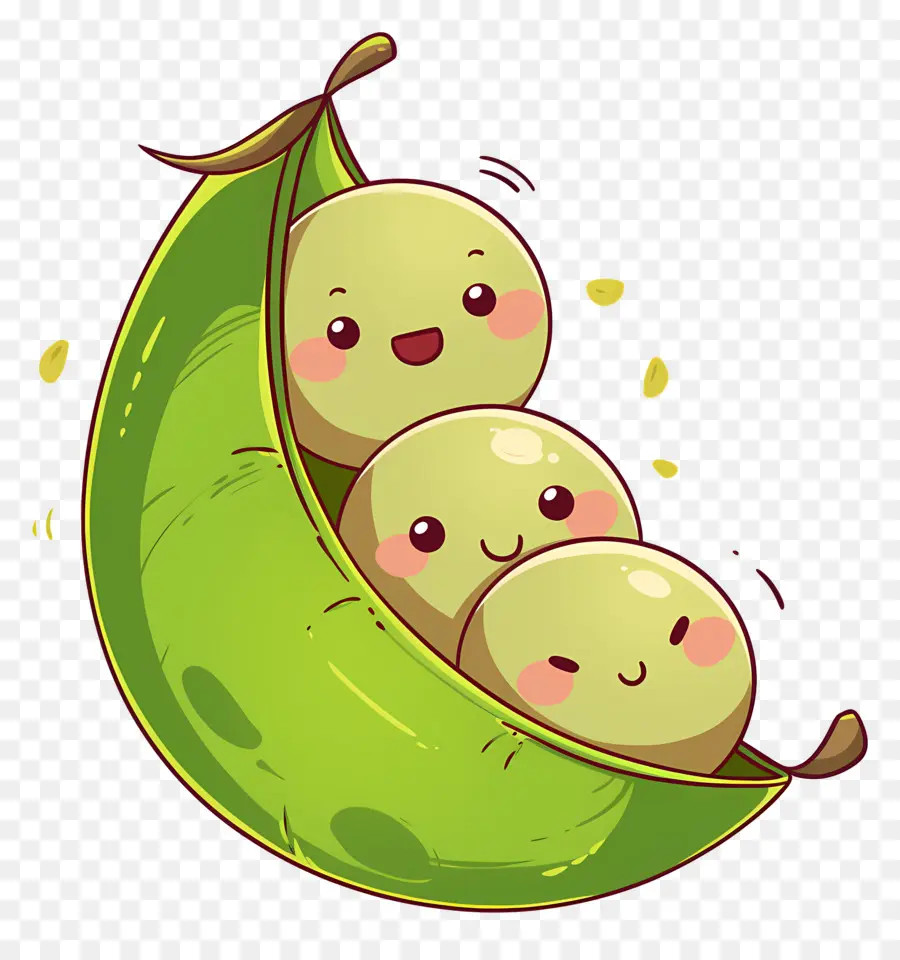 Kacang Polong Kawaii，Selamat Kacang Polong PNG