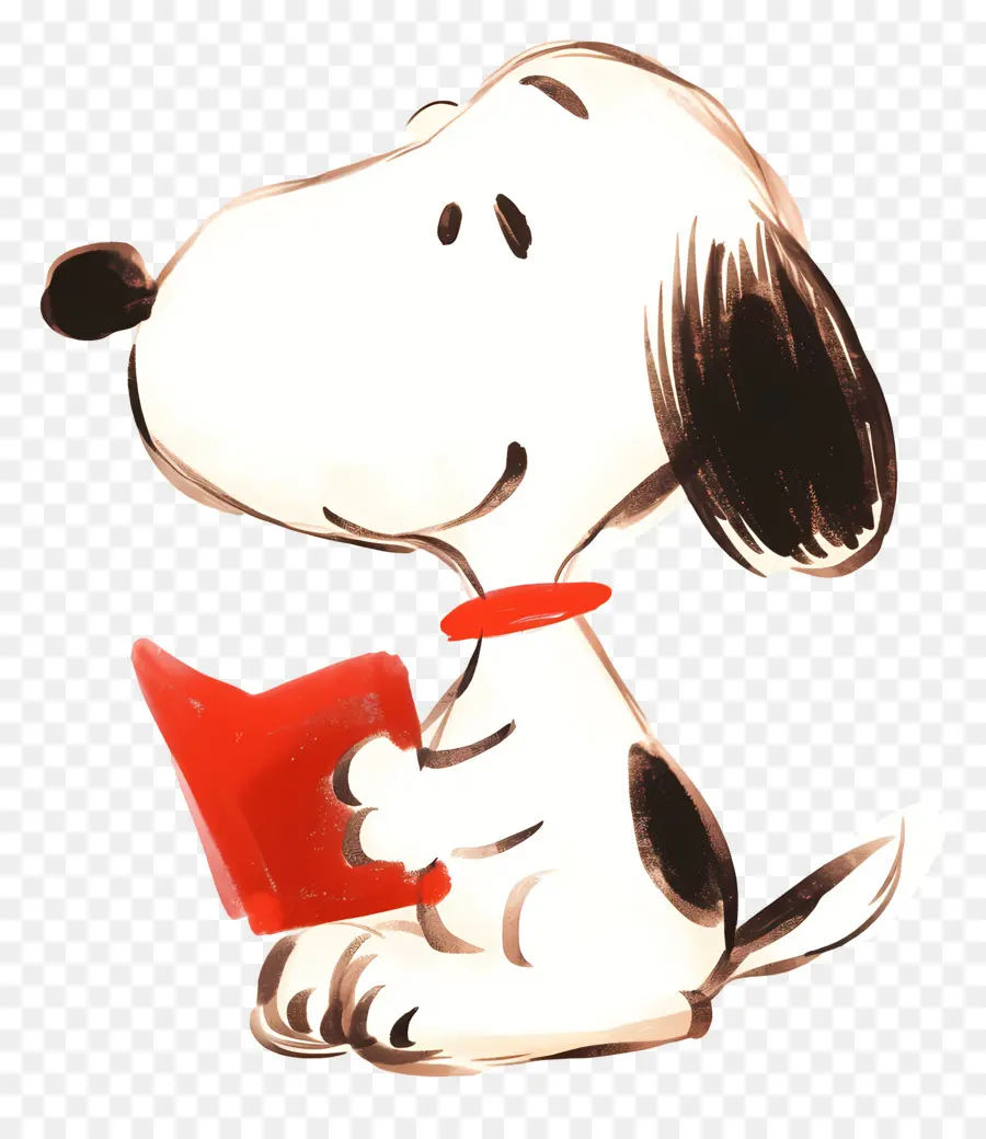 Buku Bacaan Snoopy，Anjing Dengan Buku PNG