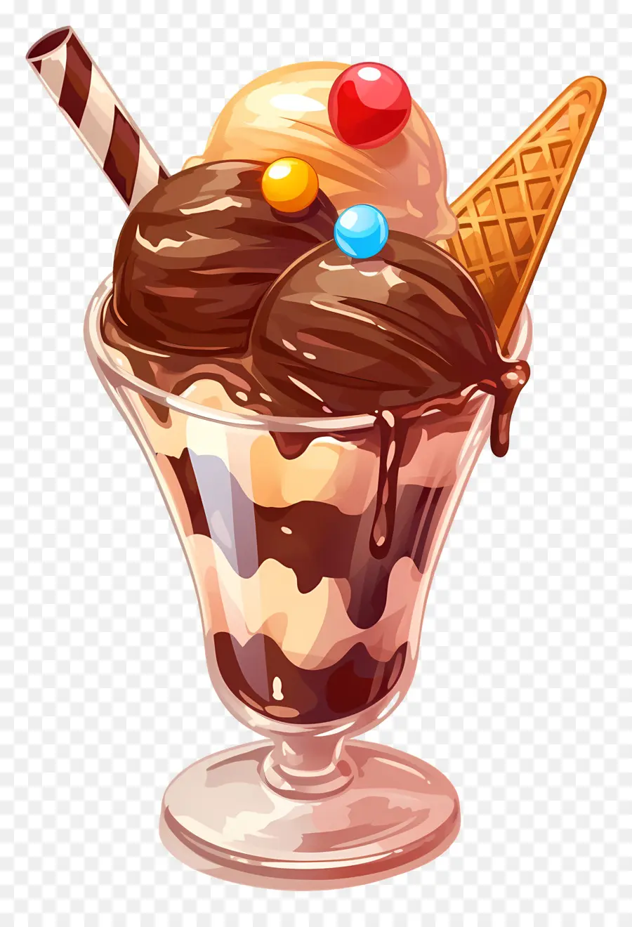 Hari Sunda Nasional，Es Krim Sundae PNG