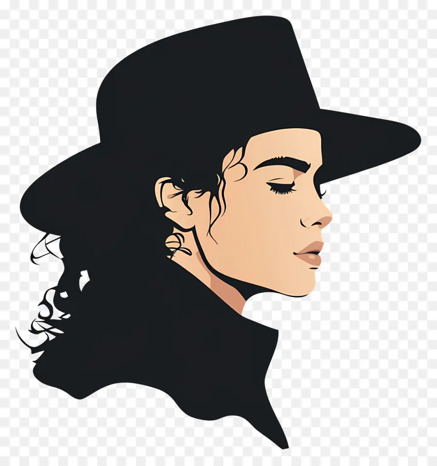 Michael Jackson，Profil Dengan Topi PNG