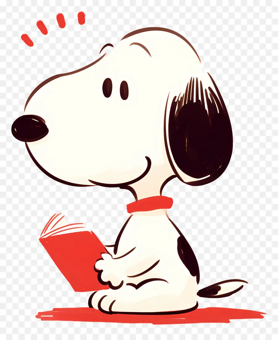 Buku Bacaan Snoopy，Anjing Dengan Buku PNG