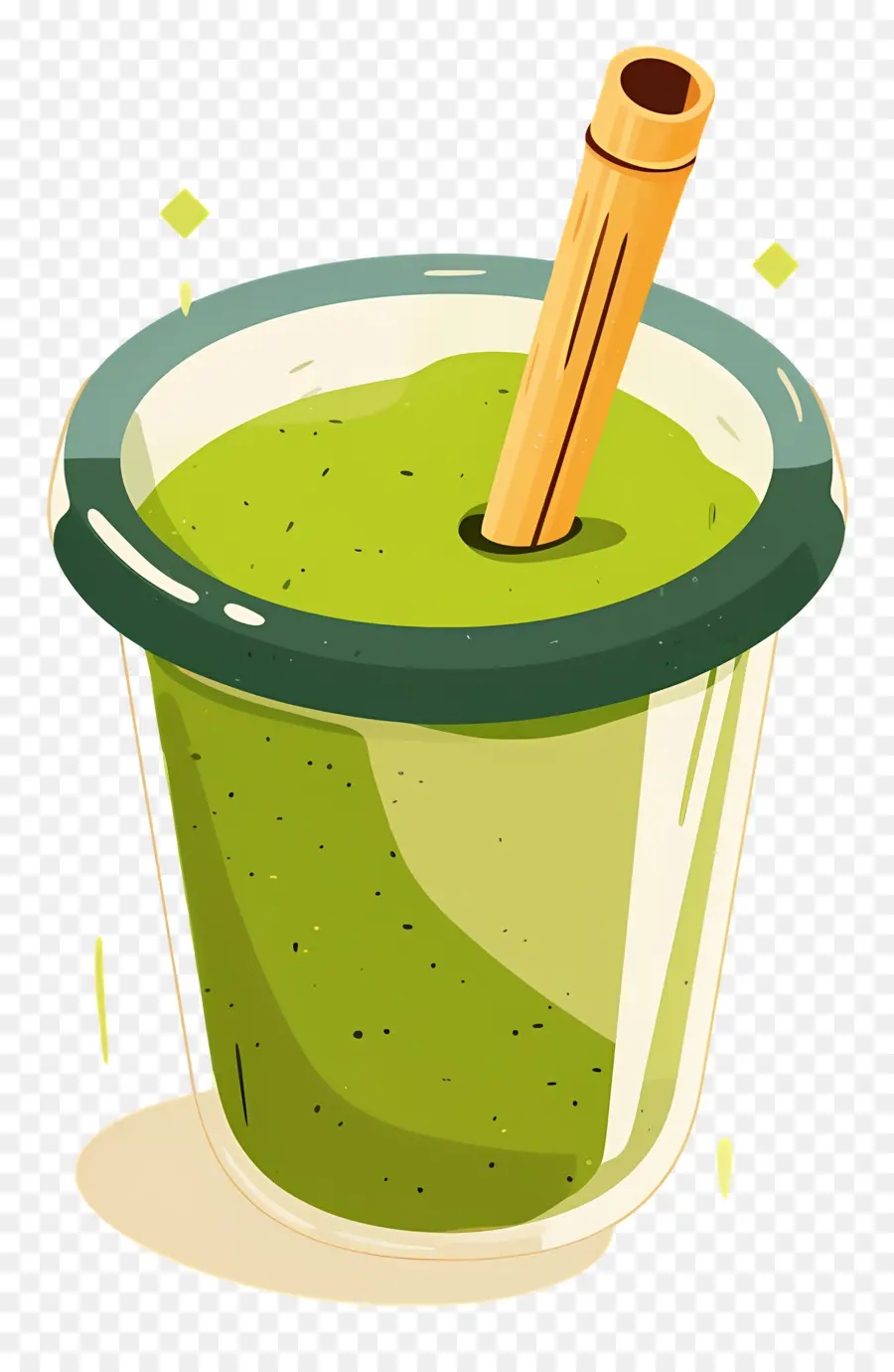 Teh Susu Matcha，Smoothie Hijau PNG