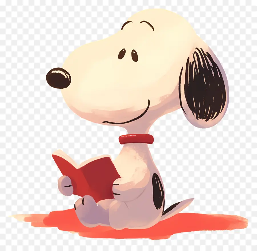 Buku Bacaan Snoopy，Anjing Dengan Buku PNG