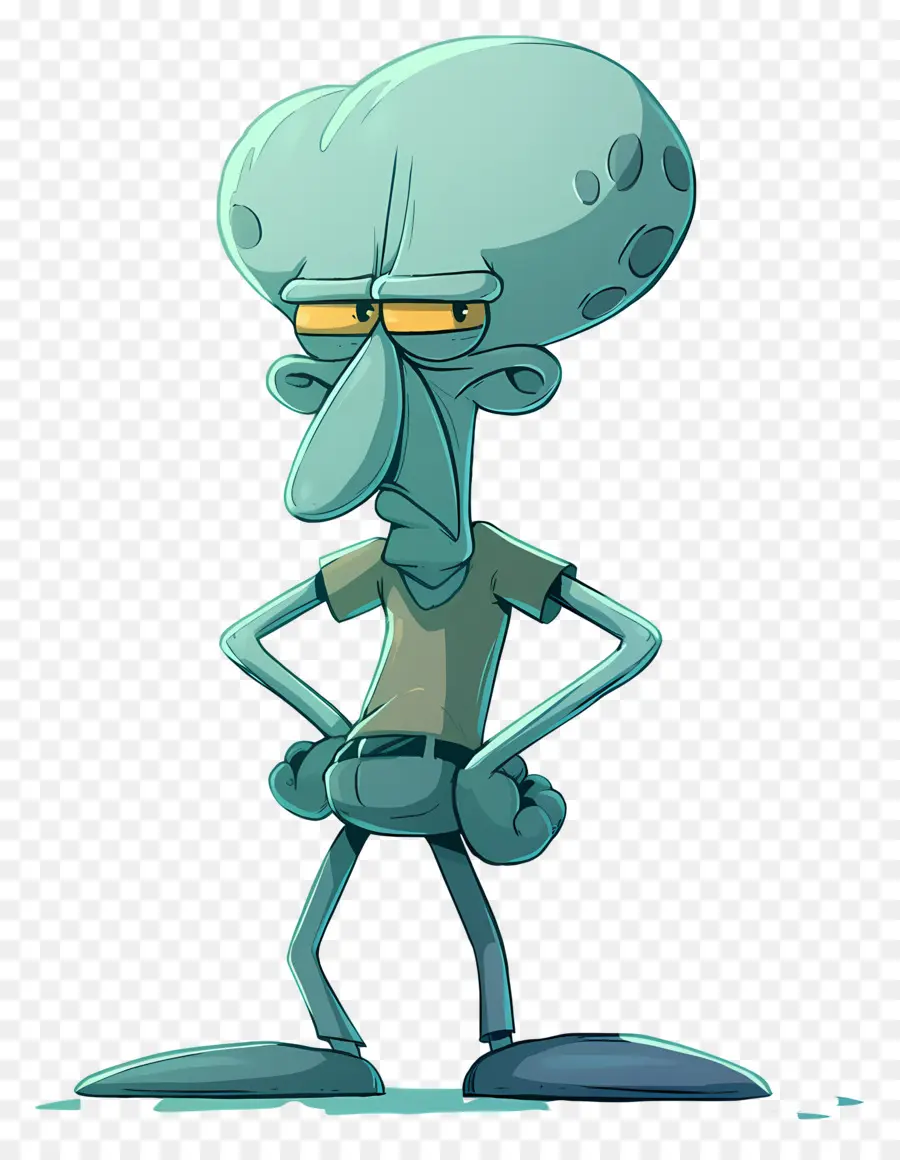 Tentakel Squidward，Karakter Kartun PNG