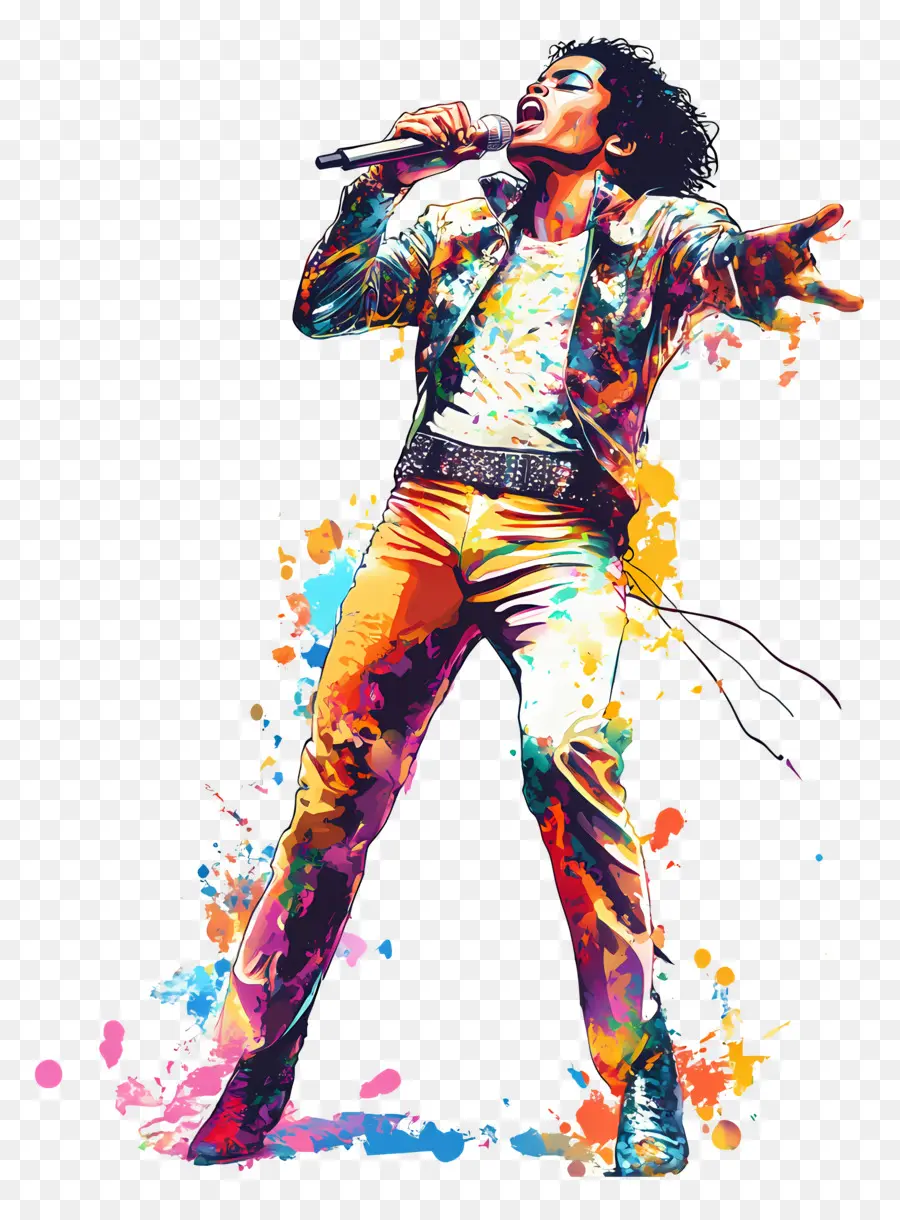 Michael Jackson，Penyanyi Berwarna Warni PNG