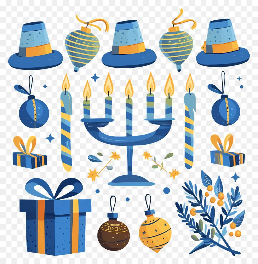 Selamat Hanukkah，Menorah PNG