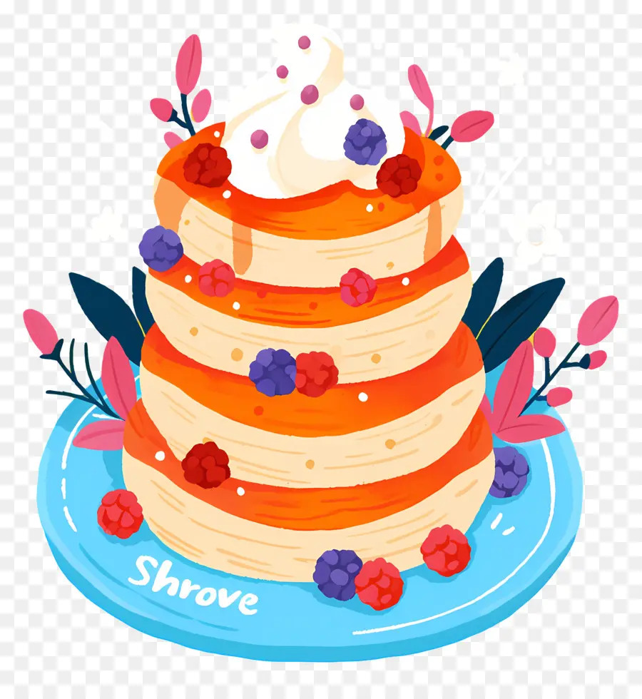 Shrove Selasa，Pancake Dengan Berry PNG