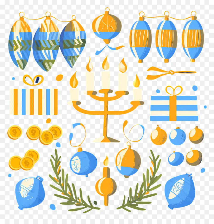 Selamat Hanukkah，Menorah PNG