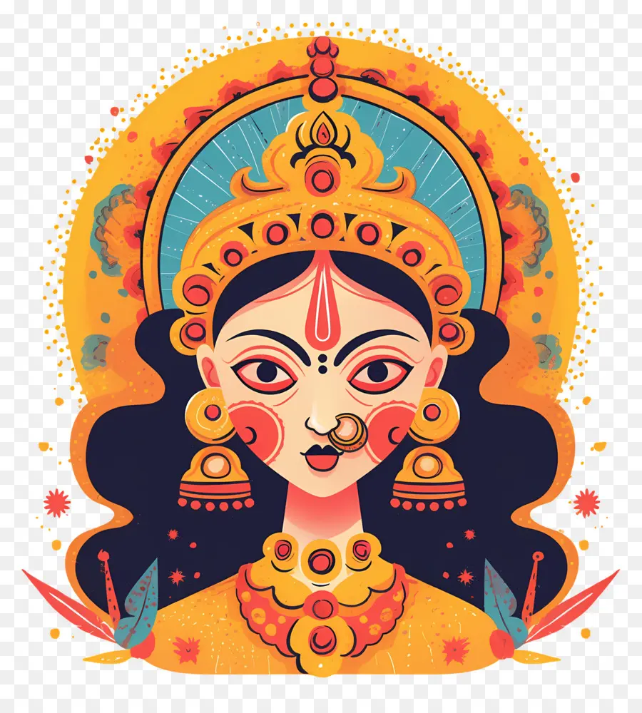 Dussehra，Ilustrasi Dewi PNG